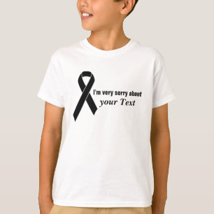 T-shirts Faixa de Sensibilização Negra + sua mensagem