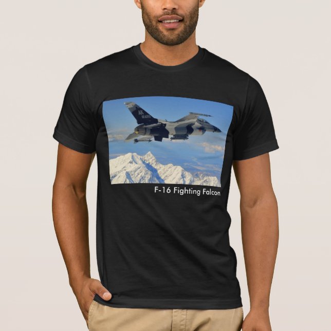 T-shirts Falcão F-16 de combate (Frente)