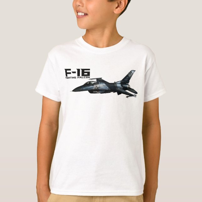 T-shirts Falcão F-16 de combate (Frente)
