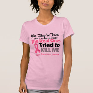 T-shirts Falsificação e Spectacular - cancro da mama