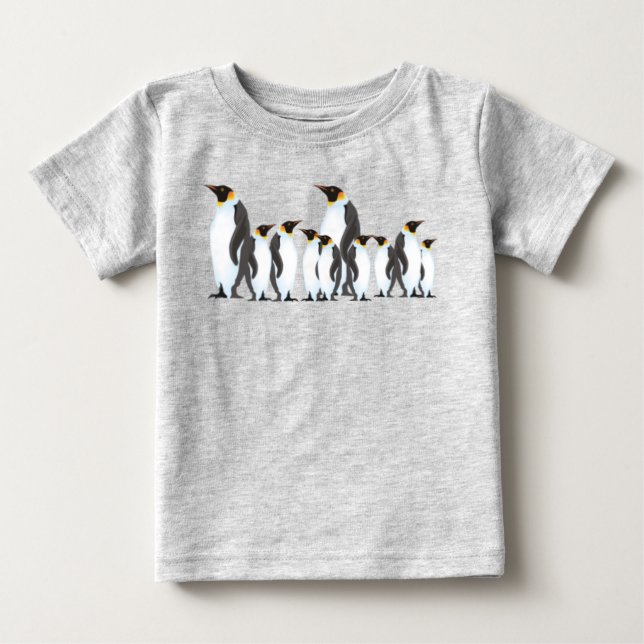 T-shirts Família de Pinguim Fofa (Frente)