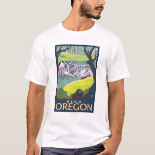 T-shirts Família do castor - curvatura, Oregon
