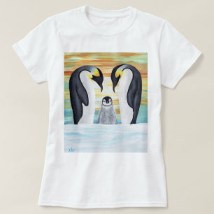 T-shirts Família do pinguim com pinguim do bebê