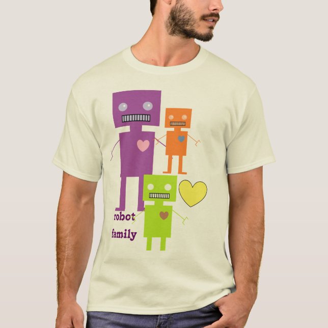 T-shirts Família do robô (Frente)