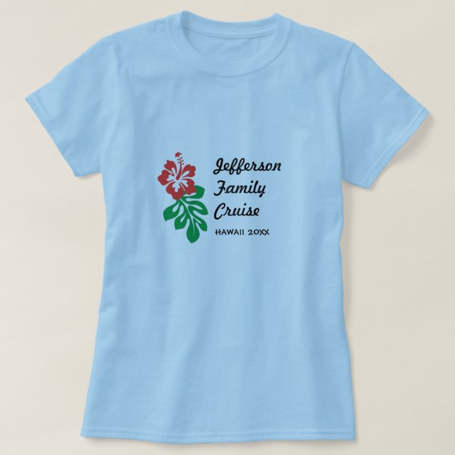 T-shirts Family Cruise Hawaii (Frente do Design)