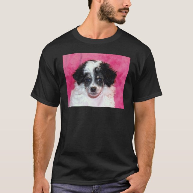 T-shirts Fantasma/cara do filhote de cachorro caniche de (Frente)
