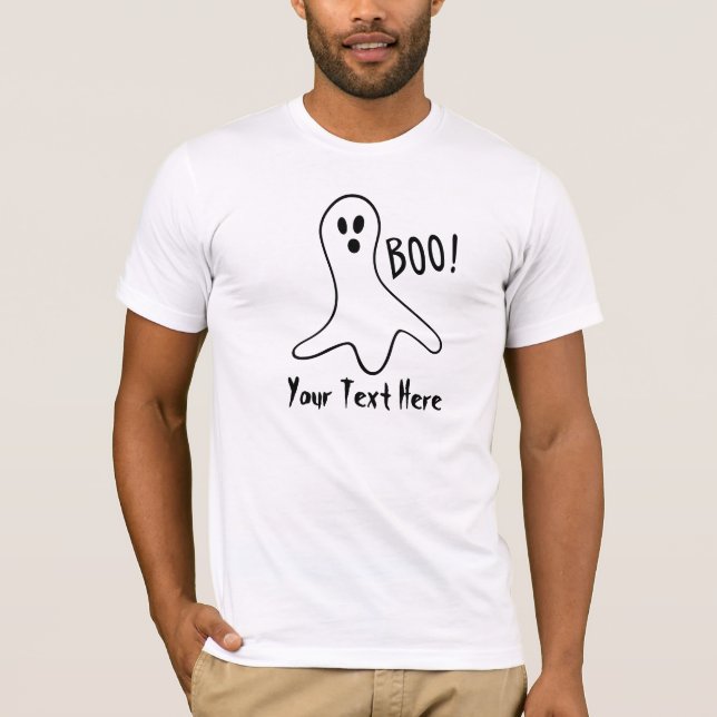 T-shirts fantasma engraçado gritando design gráfico boo hal (Frente)