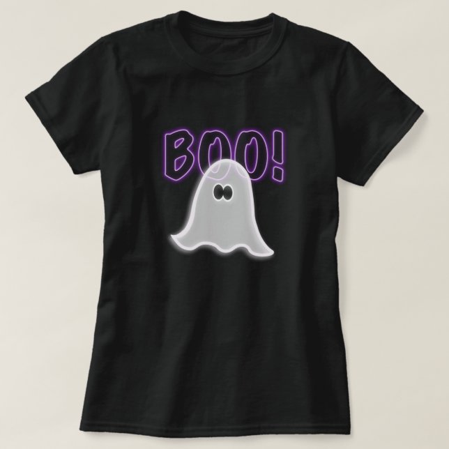 T-shirts Fantasma Roxo Semi-Transparente Total (Frente do Design)