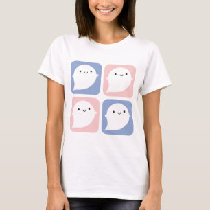 T-shirts Fantasminhas Kawaii Pastéis