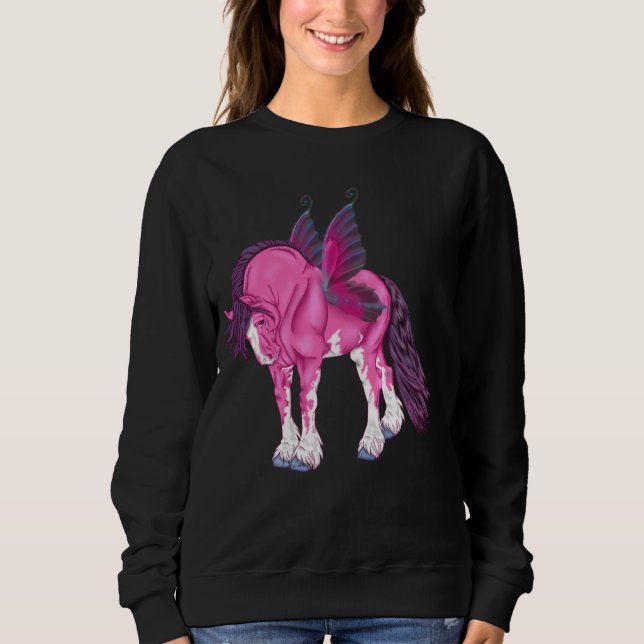 T-shirts Fantasy Pixie Fairy Clydesdale Horse (Frente)