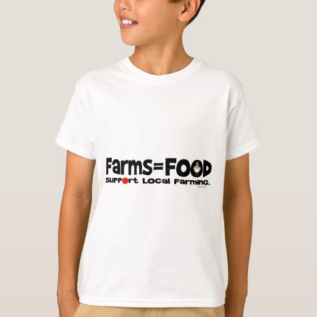 T-shirts Farms=Food (Frente)