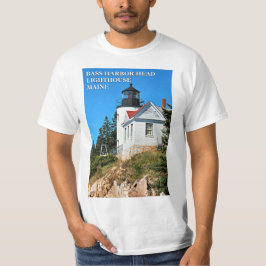 T-shirts Farol de Cabeça de Bass Harbor, Camisa-T Maine