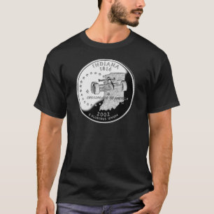 T-shirts Faux Indiana State Quarter