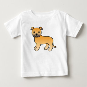 T-shirts Fawn Staffordshire Bull Terrier Dog Ilustração