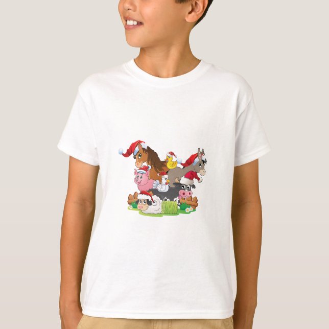 T-shirts Fazenda Animal Christmas (Frente)