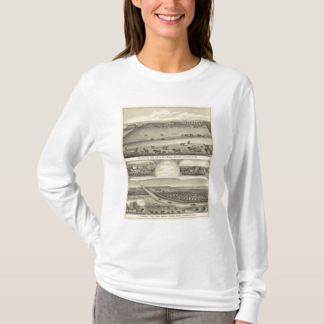 T-shirts Fazendas de Saunders County, Nebraska (Frente)