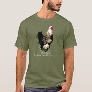 T-shirts Fazendeiro da galinha do quintal com design do