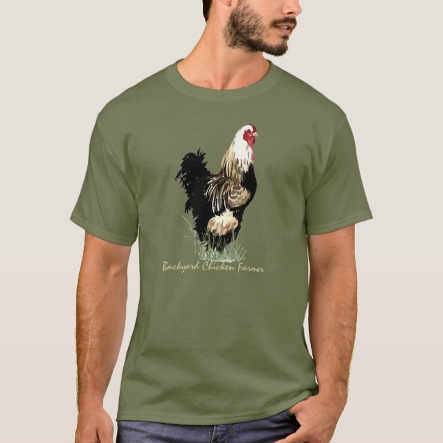 T-shirts Fazendeiro de frango com Design de galeria (Frente)