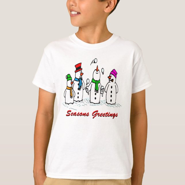 T-shirts Fazendo malabarismo com neve (Frente)