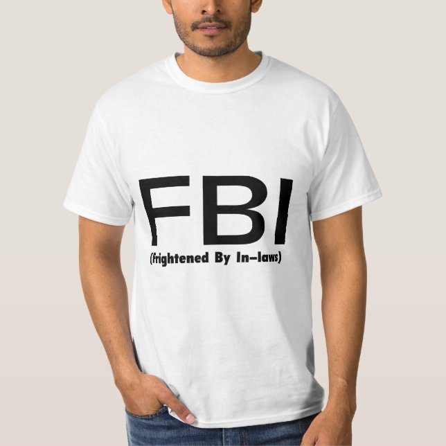 T-shirts FBI amedrontado perto nas leis (Frente)
