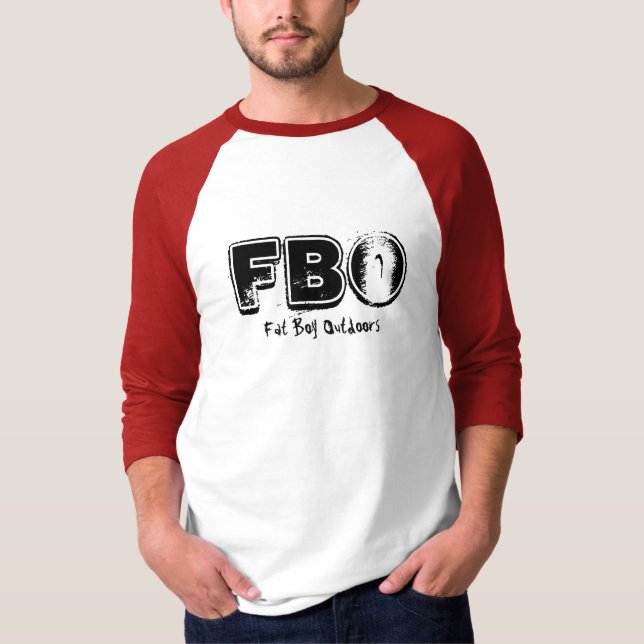 T-shirts FBO, menino gordo fora (Frente)
