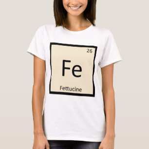 T-shirts Fe - Mesa periódica da química da massa de