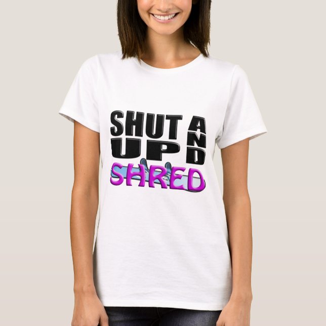 T-shirts FECHE ACIMA E FRAGMENTO (a snowboarding) (Frente)
