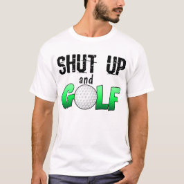 T-shirts Feche acima e Golf
