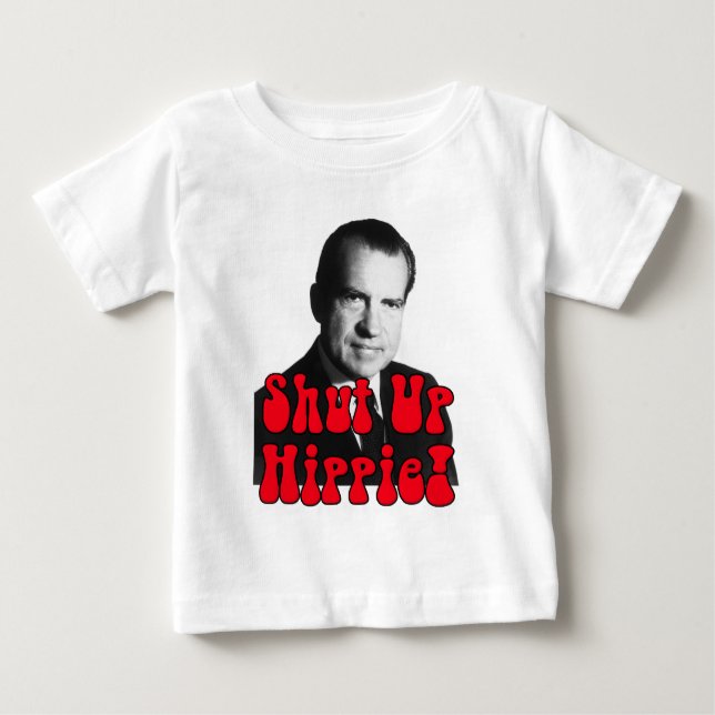 T-shirts Feche acima o Hippie -- Richard Nixon (Frente)