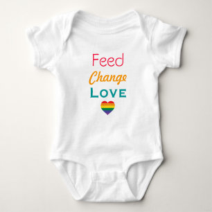 T-shirts Feed Change Love Rainbow Heart