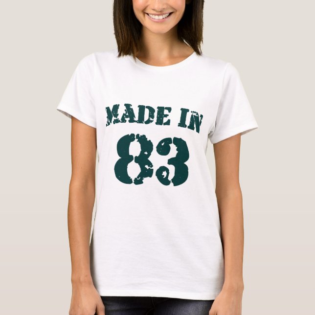 T-shirts Feito Em 1983 (Frente)
