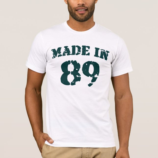 T-shirts Feito Em 1989 (Frente)