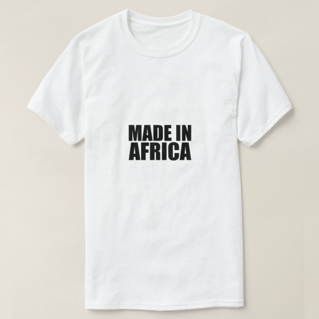T-shirts Feito em África (Frente do Design)
