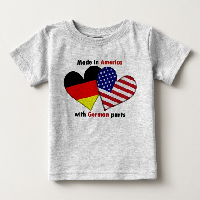 T-shirts feito em América com peças alemãs (Frente)
