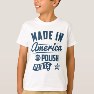 T-shirts Feito em América com peças polonesas