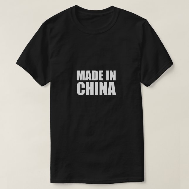 T-shirts Feito em China (Frente do Design)