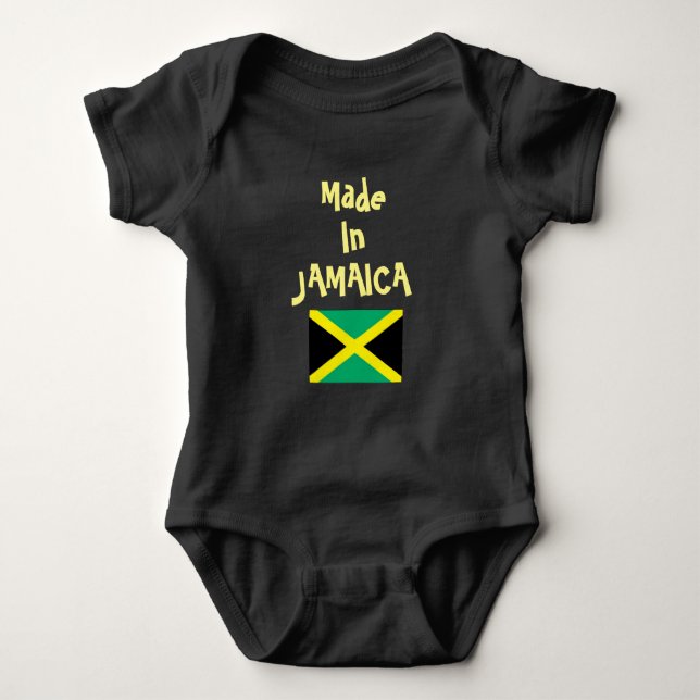 T-shirts Feito em Jamaica - bebê uma parte (Frente)