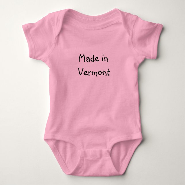 T-shirts Feito em Vermont infantil Creeper (Frente)