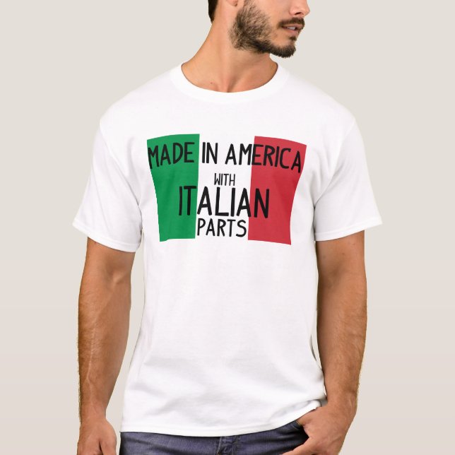 T-shirts Feito na América com peças italianas (Frente)