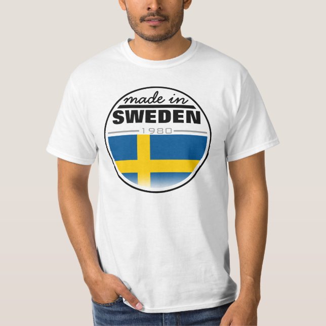 T-shirts Feito… na "suecia " (Frente)