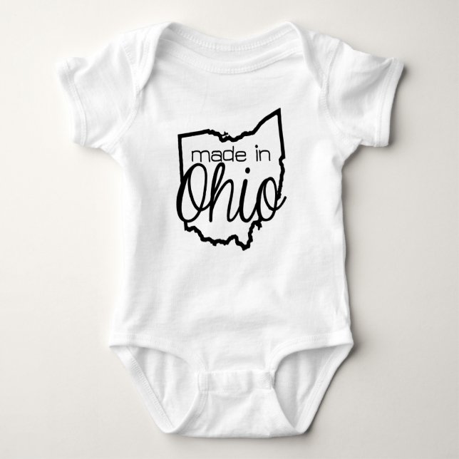 T-shirts Feito no bodysuit de Ohio (Frente)