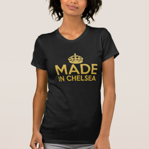 T-shirts Feito no tshirt das senhoras de Chelsea