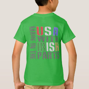 T-shirts Feito nos EUA com peças irlandesas