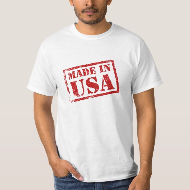 T-shirts Feito nos EUA, feitos em América (Frente)