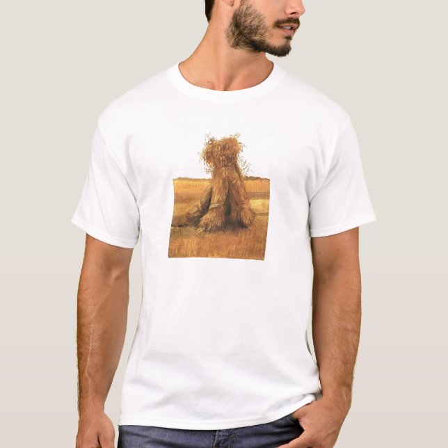 T-shirts Feixes de Trigo num Campo, van Gogh (Frente)