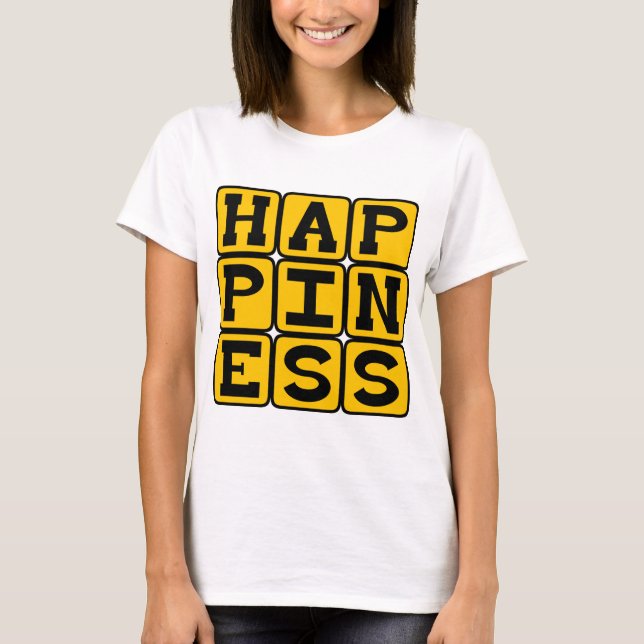 T-shirts Felicidade, Motivacional (Frente)