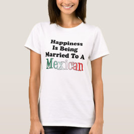 T-shirts Felicidade que está sendo casada ao mexicano