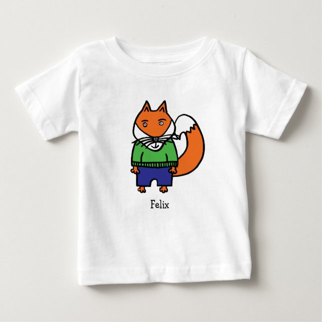 T-shirts Felix personalizado a raposa (Frente)