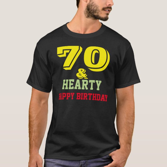 T-shirts Feliz 70º Aniversário (Frente)