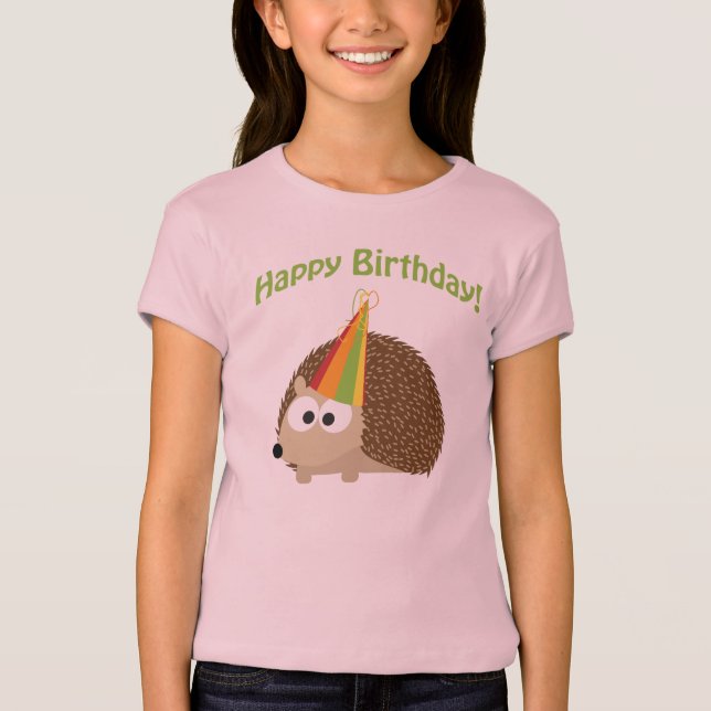 T-shirts Feliz aniversário! Hedgehog (Frente)